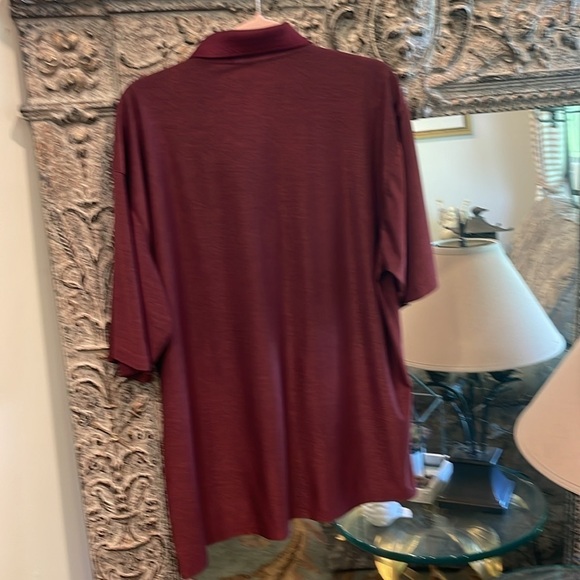 Paul Smith XXL maroon 3 button  one pocket short sleeve polo shirt - Picture 4 of 5
